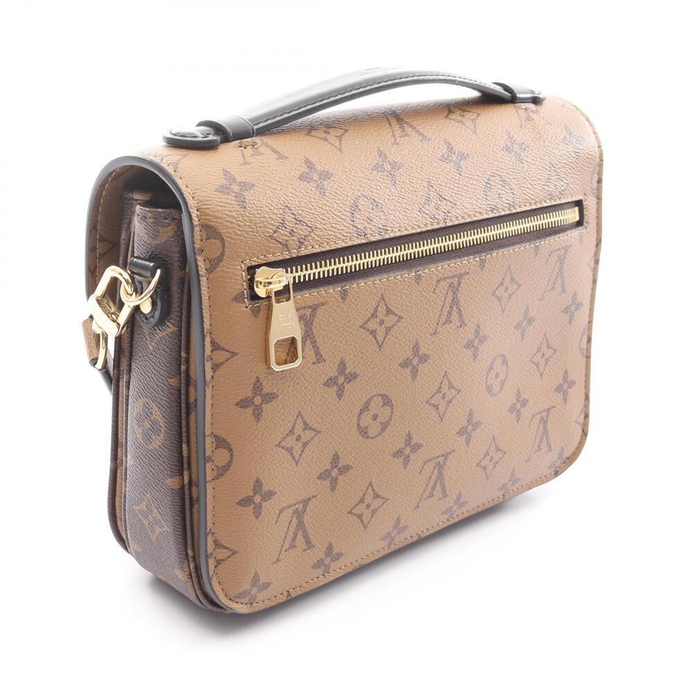 Louis Vuitton Pochette Metis Handbag Canvas Leather Monogram Reverse Brown